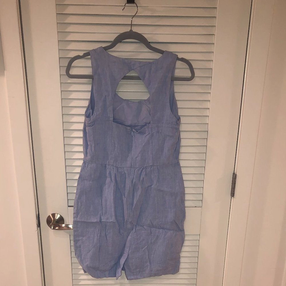 LOFT Chambray Keyhole Back Dress